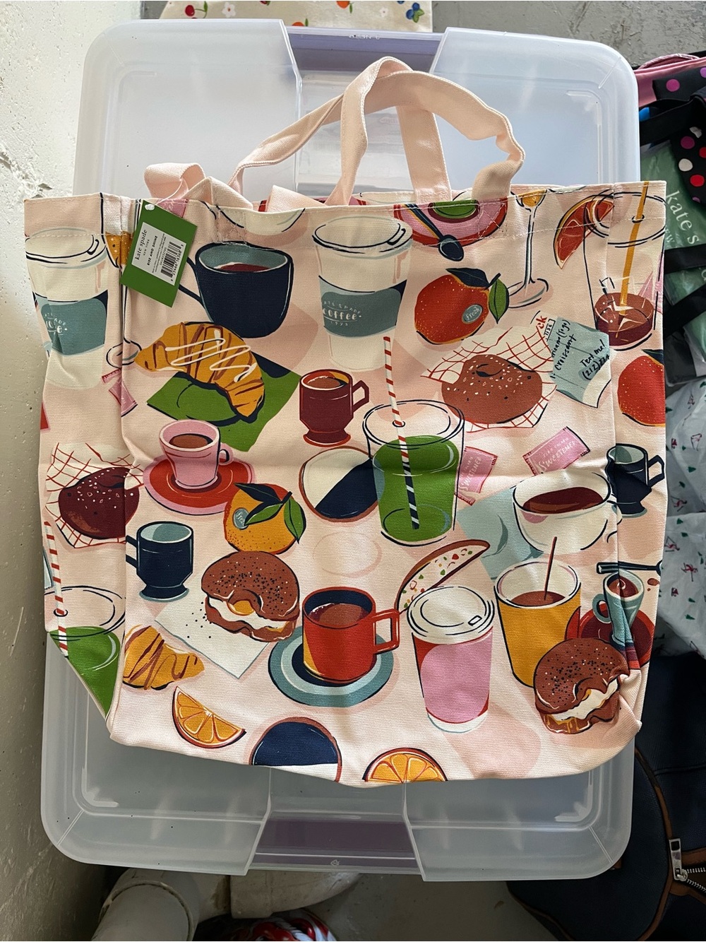 Kate Spade Coffee Cotton Tote